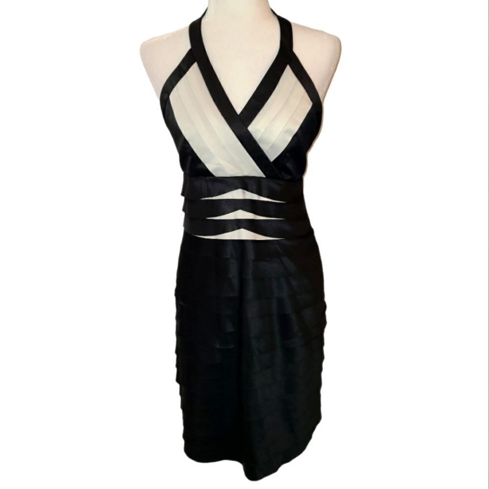 Jackie Jon Black Halter Dress